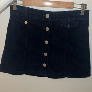 BDG Navy Corduroy Skirt